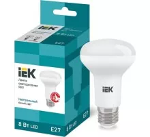 Лампа светодиодная IEK R63 8Вт 4000К Е27 рефлектор LLE-R63-8-230-40-E27