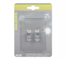 Лампа галогеновая GANZ GIP06065 12V W5W 5W W2,1x9,5d 2 шт.