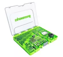 Набор сверл бит и коронок GREENWORKS 2944607 в кейсе 90 предметов