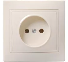 Розетка IEK Кварта 1-м сп 10а ip20 без заземл. крем. ERK13-K33-10-DM