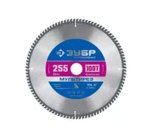 Пильный диск по алюминию ЗУБР Мультирез 255x30мм 100т 36907-255-30-100_z01