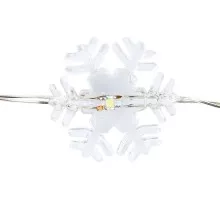 Гирлянда Neon-Night Снежинки 2м 20 LED белые (2*CR2032 в комплекте) 303-010