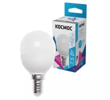 Лампа светодиодная КОСМОС GL45 7.5W 220V E14 4500K LkecLED7.5wGL45E1445
