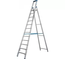 Стремянка алюминиевая KRAUSE STABILO R13 12 перфорированных ступеней 136107