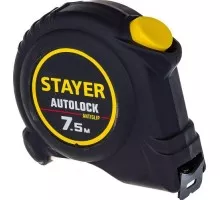 Рулетка STAYER АutoLock 7.5 / 25мм с автостопом 2-34126-07-25_z02