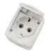 Розетка Kranz KR-78-0604 одноместная Mini OG IP54, с зазем., о/у, белая