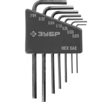 Набор ключей шестигранных ЗУБР ЭКСПЕРТ HEX SAE 7 предметов 27475-H7