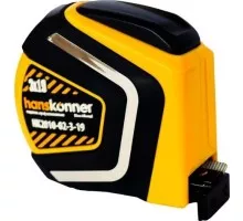 Рулетка HANSKONNER HK2010-02-3-19 противоудар.обрезин.корпус, магнит