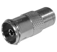 Переходник Proconnect 05-4301-4 ( уп 100 шт ) гн F-гн TV с кольцом (03-084-A1) 05-4301-4