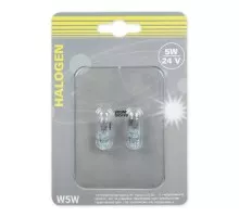 Лампа галогеновая GANZ GIP06066 24V W5W 5W W2,1x9,5d 2 шт.