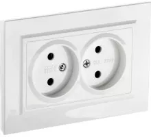Розетка IEK BRITE РС12-2 10а 2-м без защ. шторок BR-R20-10-K01-F