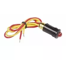 Индикатор REXANT 36-4710 (уп. 10 штук ) Ø8 12В с проводом красный LED (WL-04) 36-4710