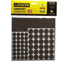 Набор накладок самоклеящихся STAYER COMFORT на мебельные ножки, 98 шт, коричневые 40916-H98