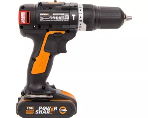 Дрель-шуруповерт аккумуляторная WORX WX367.3 ударная, бесщеточная Дрель-шуруповерт аккумуляторная WORX WX367.3 ударная, бесщеточная