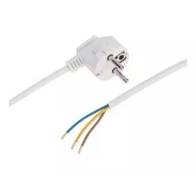 Шнур электрический REXANT 11-1308 с вилкой ПВС 3х0,75 мм² 5м (белый)