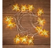 Гирлянда светодиодная Neon-Night Звезды 12 LED теплый белый 1,2 м 303-070