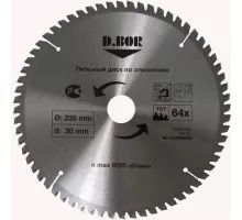 Пильный диск по алюминию D.BOR 235х64тх30/25,4 D-9K-412356405D