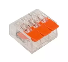 Клемма REXANT СМК 221-413 универсальная компактная 3-проводная до 4,0 мм² 50 07-5203