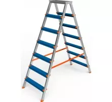 Стремянка алюминиевая Sarayli Color 7 ступеней двухсторонняя 3307