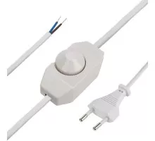 Шнур сетевой REXANT 11-1139 с диммером, 2х0,75 мм², 2 м белый