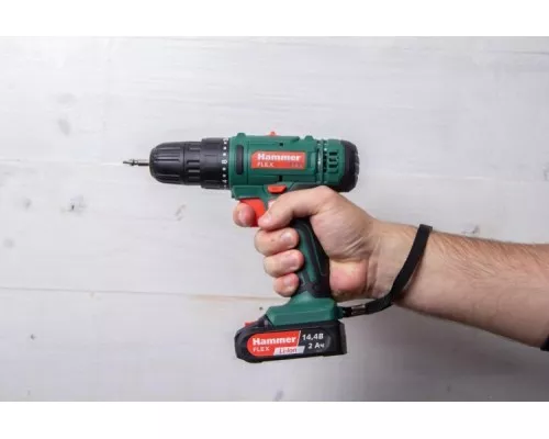 Дрель-шуруповерт аккумуляторная Hammer ACD14BS 2x2Ah, 38Hм в кейсе [101-124]