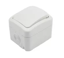 Выключатель Kranz KR-78-0601 одноклавишный Mini OG IP54, о/у, белый