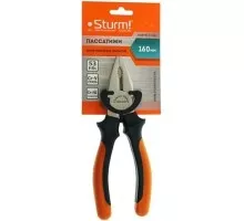 Плоскогубцы Sturm 1020-01-1-160 особо прочные губки, 2-х комп. рукоятки, 160мм