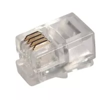 Разъем телефонный Proconnect 05-1001-3 ( уп 100 шт ) RJ-9 (4P4C) 05-1001-3