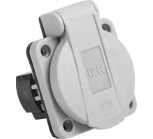 Розетка IEK MAGNUM 2P панельная рп13-3 с защ. крышкой с заземл. PSN71-016-3-2-54-K03