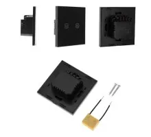 Умный выключатель SECURIC 801B Wi-Fi двухкнопочный, черный SEC-HV-802B2