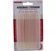 Стержни клеевые REXANT прозрачные 11x100 мм, 12 шт. 09-1220