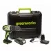 Дрель-шуруповерт аккумуляторная GREENWORKS GD24DD60K2 1х2 Ач [3704107UA]