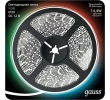 Лента светодиодная GAUSS LED 5050/60-smd 14.4w 12v dc rgb (блистер 5м) 312000414
