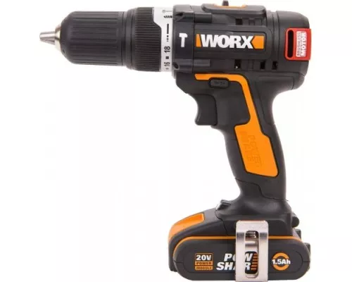 Дрель-шуруповерт аккумуляторная WORX WX367.3 ударная, бесщеточная Дрель-шуруповерт аккумуляторная WORX WX367.3 ударная, бесщеточная