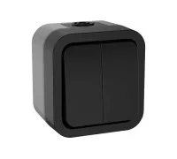 Выключатель IEK TORS 2-кл. ОП 10А IP55 TS105 графит TS-V20-0-10-55-K53