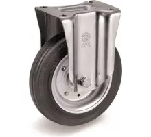 Колесо из черной резины TELLURE ROTA 535906 серия 53, d-200 мм, неповоротное (140х110) 8007554029473
