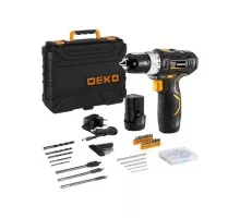Дрель-шуруповерт аккумуляторная DEKO GCD12DU3 SET5 + набор инструментов 92 шт. (063-4148) 063-4148