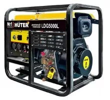 Электростанция дизельная с воздушным охлаждением HUTER LDG  5000L открытая 64/2/11