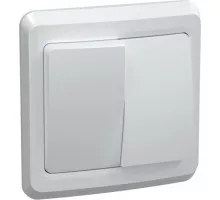 Выключатель двухклавишный IEK Вега ВС10-2-0 10А IP20 белый EVV20-K01-10-DM