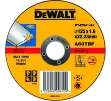 Отрезной круг по нержавеющей стали DeWALT 125х1.6x22.2 мм DT42341-XJ DT42341-XJ