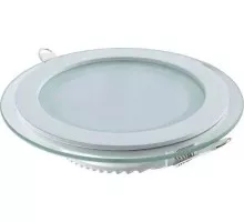 Потолочный светодиодный светильник GAUSS Glass круг18w 1390lm 3000k с дек стеклом led 947111118