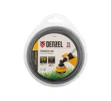 Леска триммерная Denzel EXTRA CORD двухкомпонентная звезда, 3,0 мм х 15 м. 96219