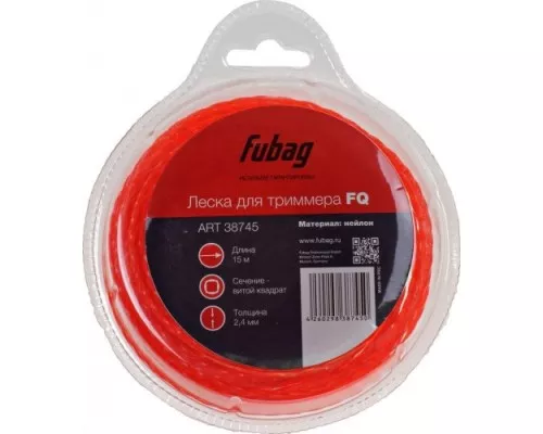 Леска триммерная FUBAG 38745 витой квадрат Леска триммерная FUBAG 38745 витой квадрат