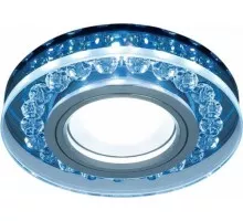 Светильник точечный GAUSS BACKLIGHT кругл. черный/кристалл/хром, gu5.3, led 4100k BL047