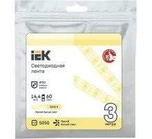 Лента светодиодная IEK LSR-5050WW60 14.4w 12В IP20 (3 м) LSR2-1-060-20-3-03