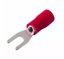 Наконечник REXANT 08-0111 ( уп 100 шт ) вилочный изолированный 3.2 мм 0.5-1.5 мм² красный [08-0111]