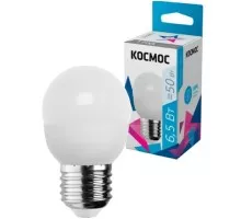 Лампа светодиодная КОСМОС GL45 6,5W 220V E27 4500K LkecLED6.5wGL45E2745