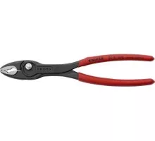 Клещи переставные TwinGrip KNIPEX 8201200 черненные, длина 200 мм, обливные рукоятки KN-8201200