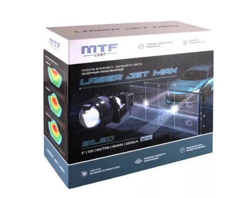 Модули светодиодные MTF LIGHT LASER JET MAX 12В, 63/73Вт, 6000К, 3 Модули светодиодные MTF LIGHT LASER JET MAX 12В, 63/73Вт, 6000К, 3