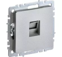 Розетка компьютерная IEK BRITE РК10-БрА RJ45 кат.5E алюм. BR-K10-1-K47